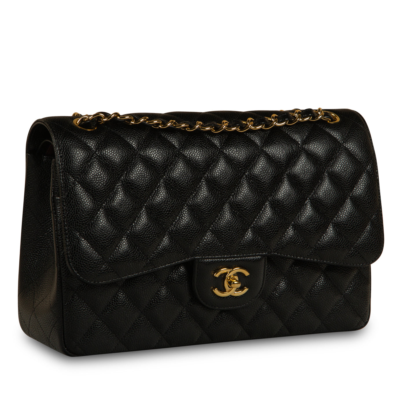 Chanel Classic Flap Lambskin Black Shoulder Bag Style 72