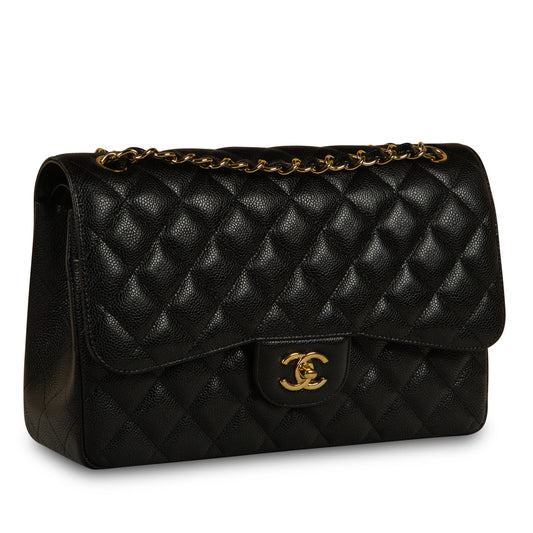 Chanel Classic Flap Lambskin Black Shoulder Bag Style 72