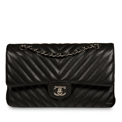 Chanel Classic Flap Caviar Black Shoulder Bag Style 82