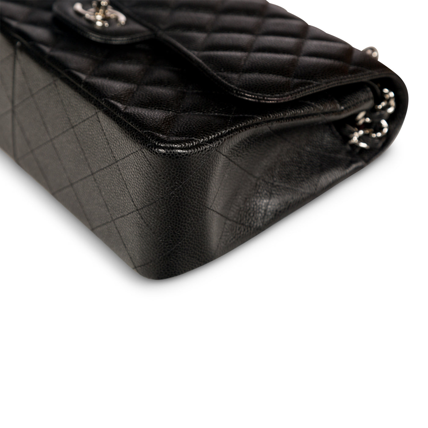 Chanel Classic Flap Caviar Black Shoulder Bag Style 44