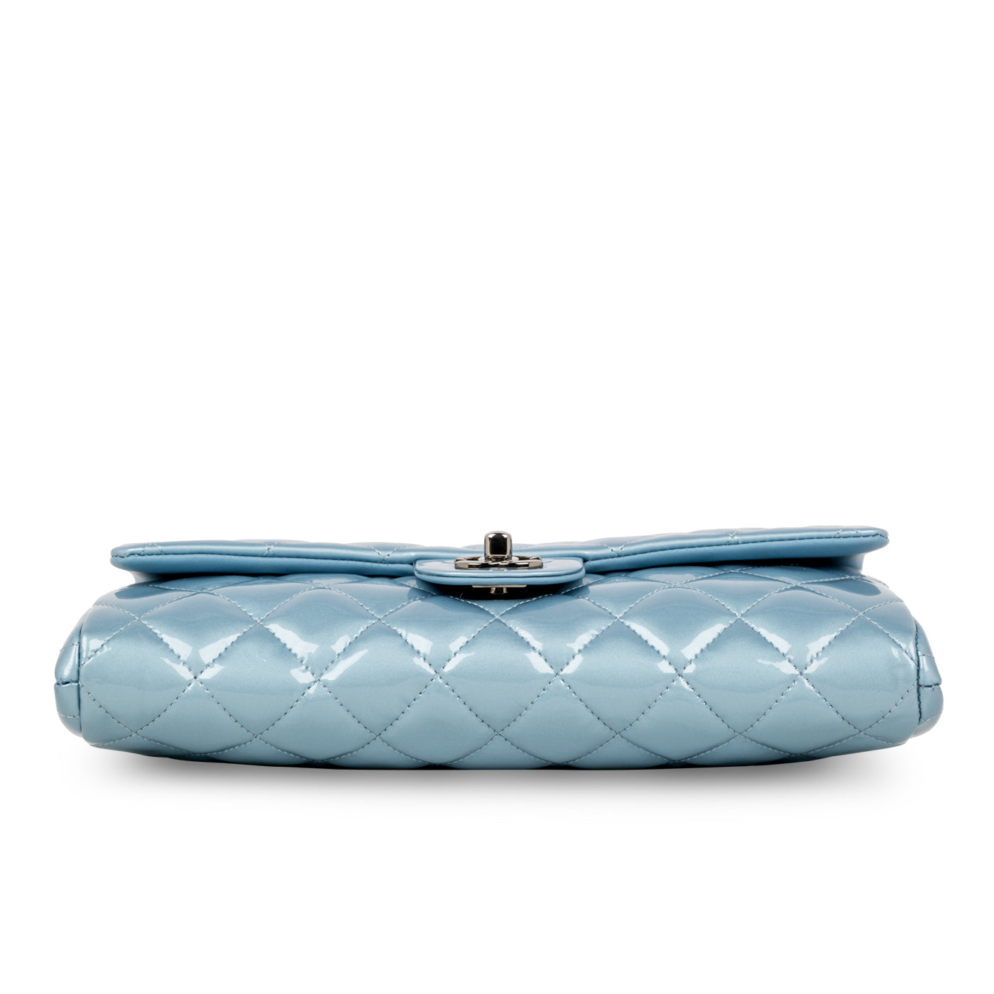 Chanel WOC Patent Leather Silver Crossbody