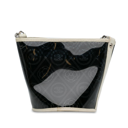 Chanel Crumpled Calfskin Pvc Camellia Bucket
