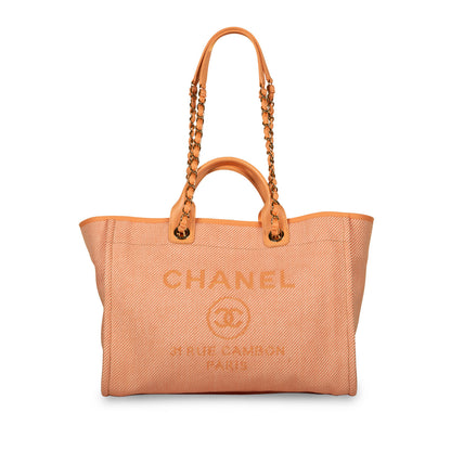 Chanel Cambon Canvas Gold Tote Bag Canvas