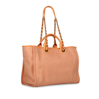 Chanel Cambon Canvas Gold Tote Bag Canvas