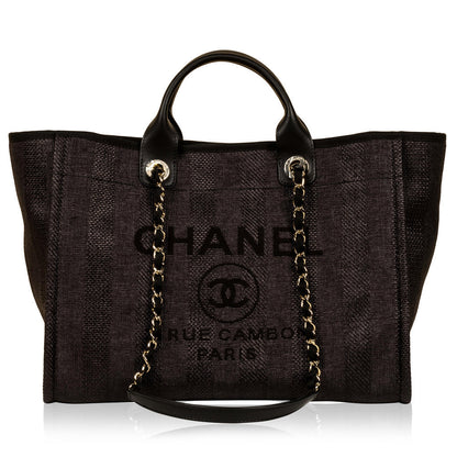 Chanel Cambon Canvas Black Tote Bag Style 2