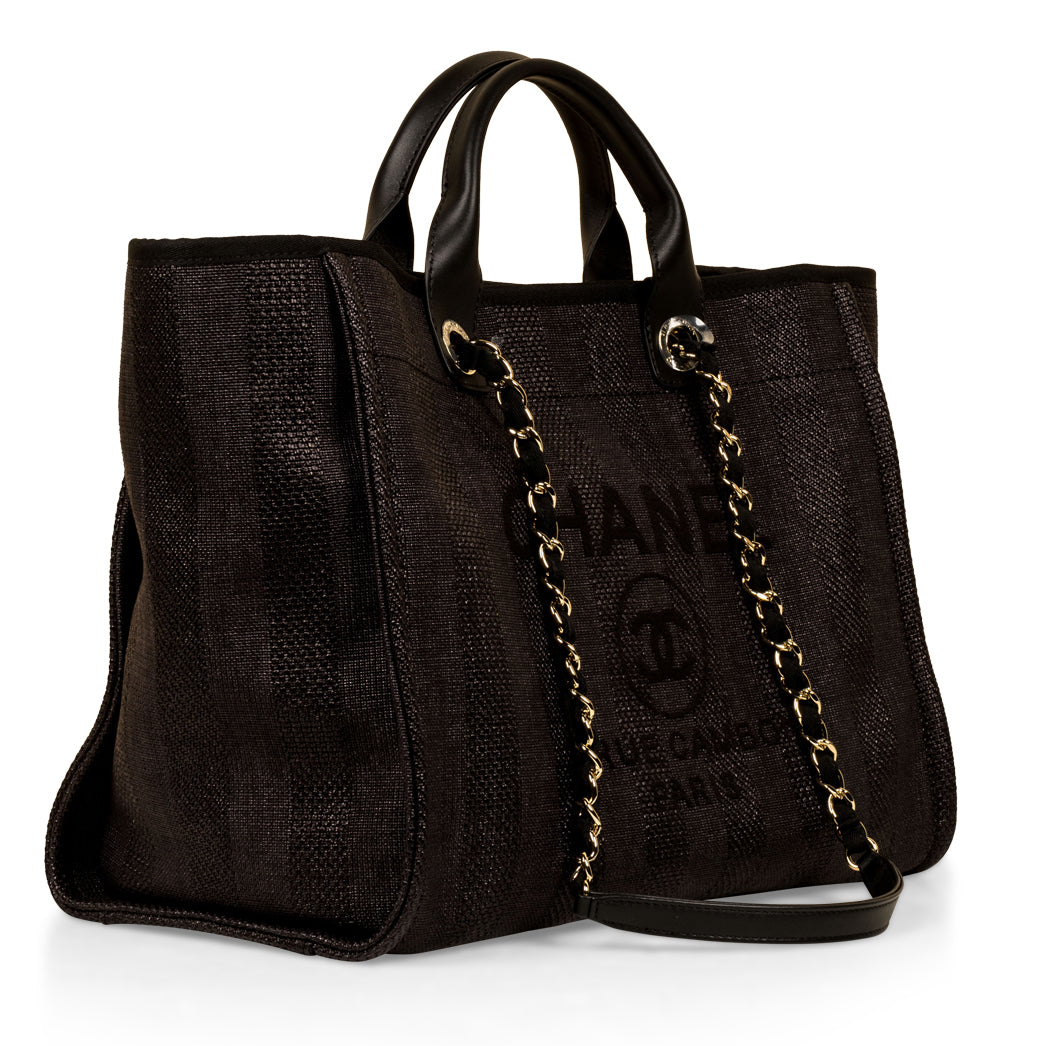 Chanel Cambon Canvas Black Tote Bag Style 3