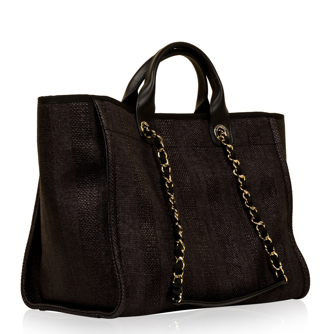 Chanel Cambon Canvas Black Tote Bag Style 2
