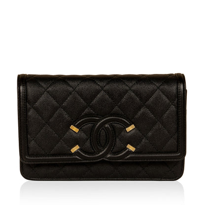 Chanel Classic Flap Caviar Black Crossbody