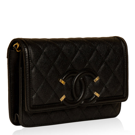 Chanel Classic Flap Caviar Black Crossbody