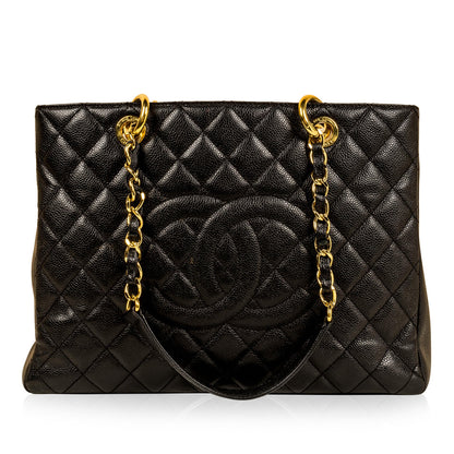 Chanel Timeless Caviar Black Tote Bag Style 34