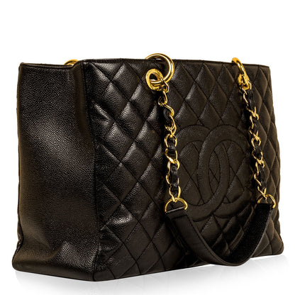 Chanel Timeless Caviar Black Tote Bag Style 34