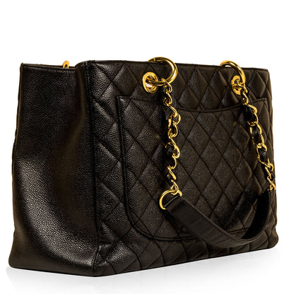 Chanel Timeless Caviar Black Tote Bag Style 34