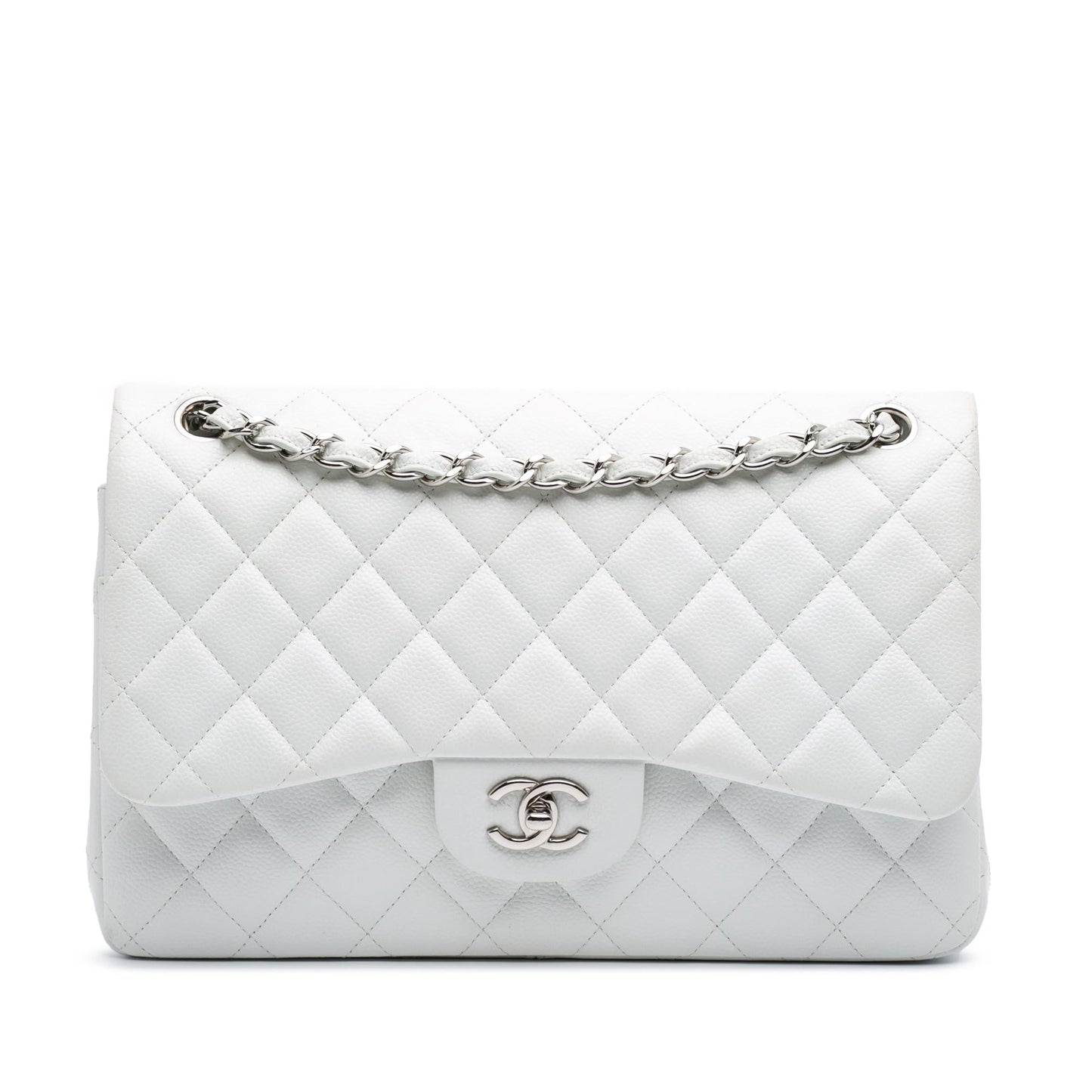 Chanel Gabrielle Caviar White Shoulder Bag Style 5
