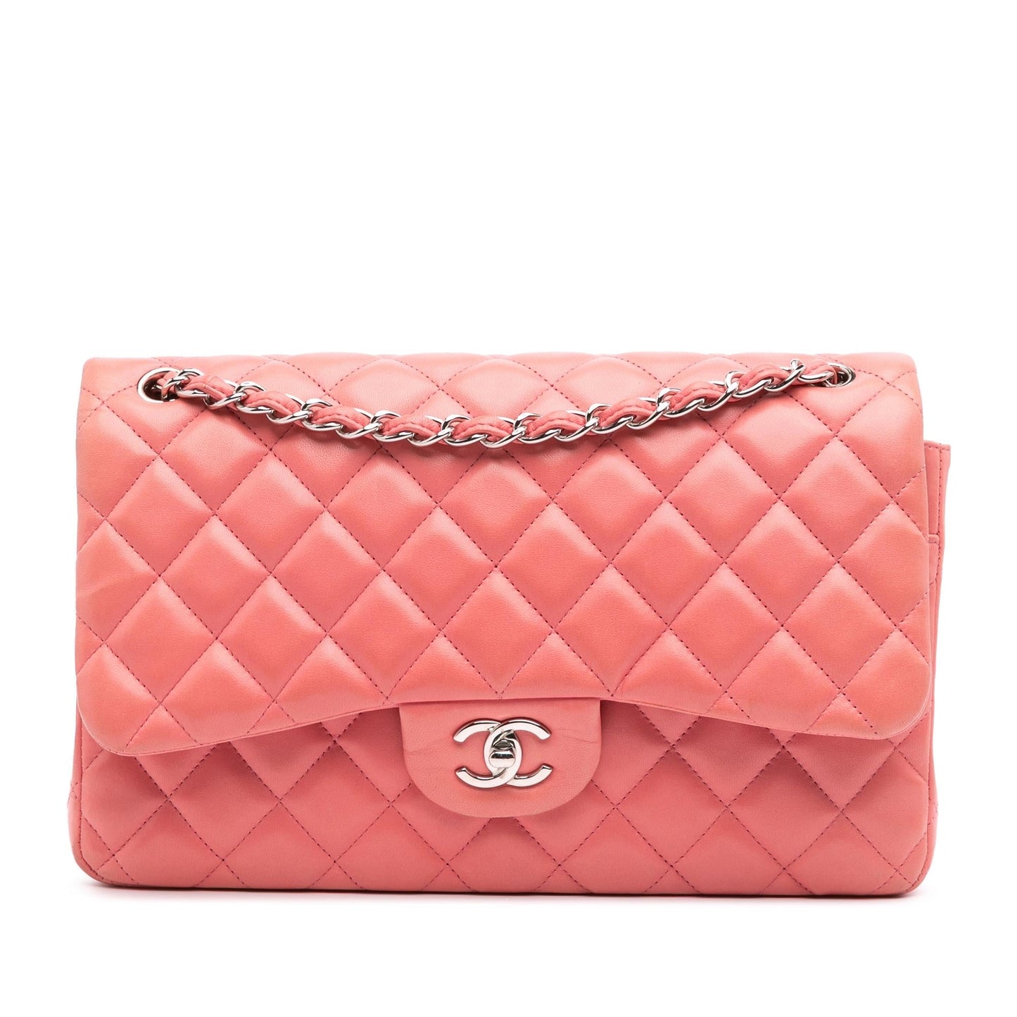 Chanel Gabrielle Lambskin Pink Shoulder Bag Style 12