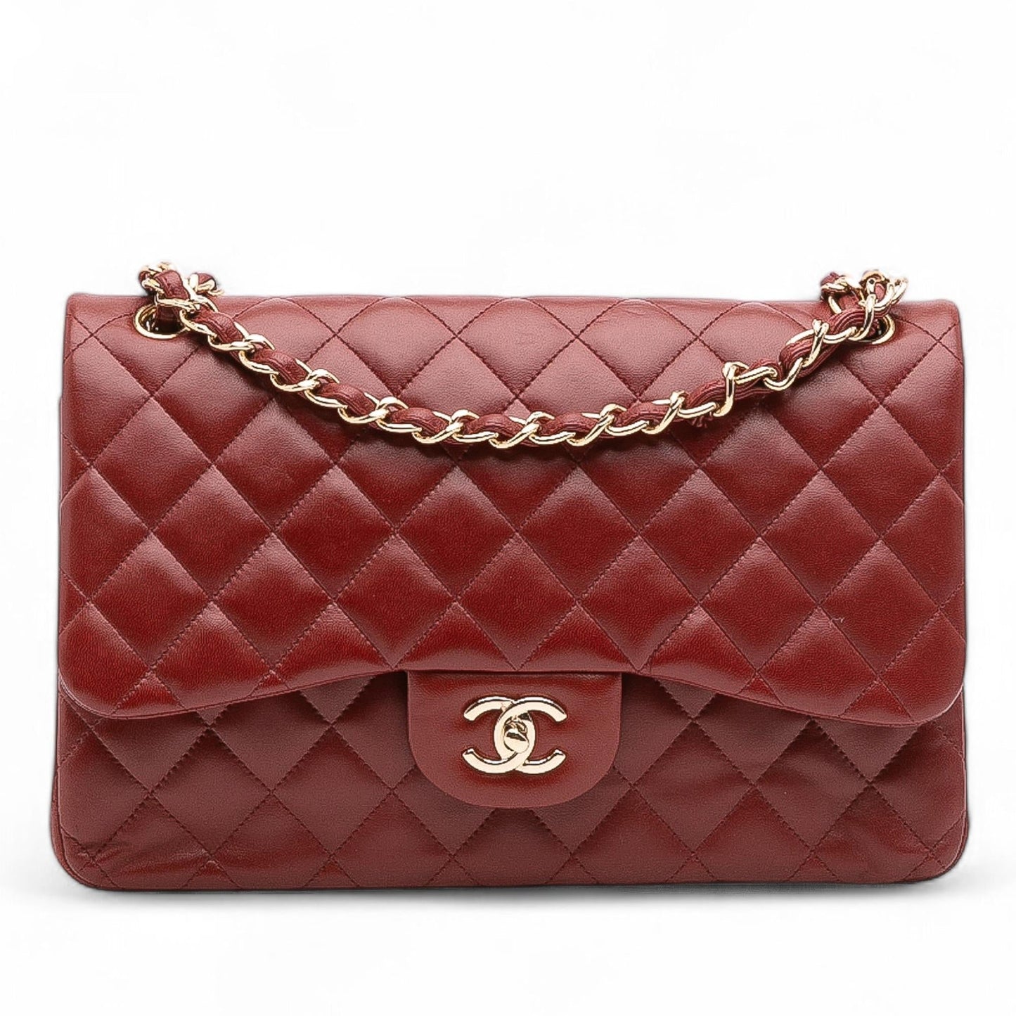 Chanel Gabrielle Lambskin Red Shoulder Bag Style 12