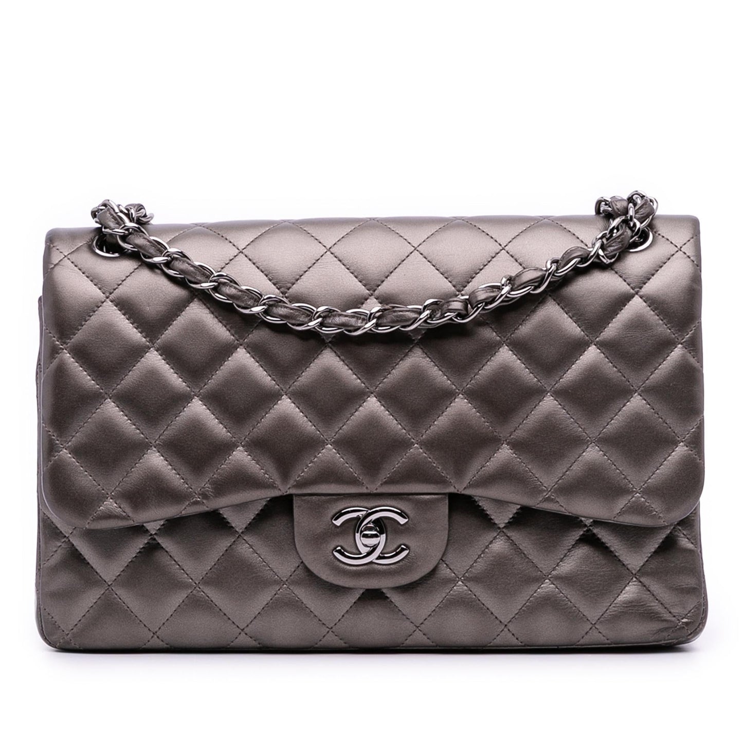 Chanel Gabrielle Lambskin Grey Shoulder Bag Style 2