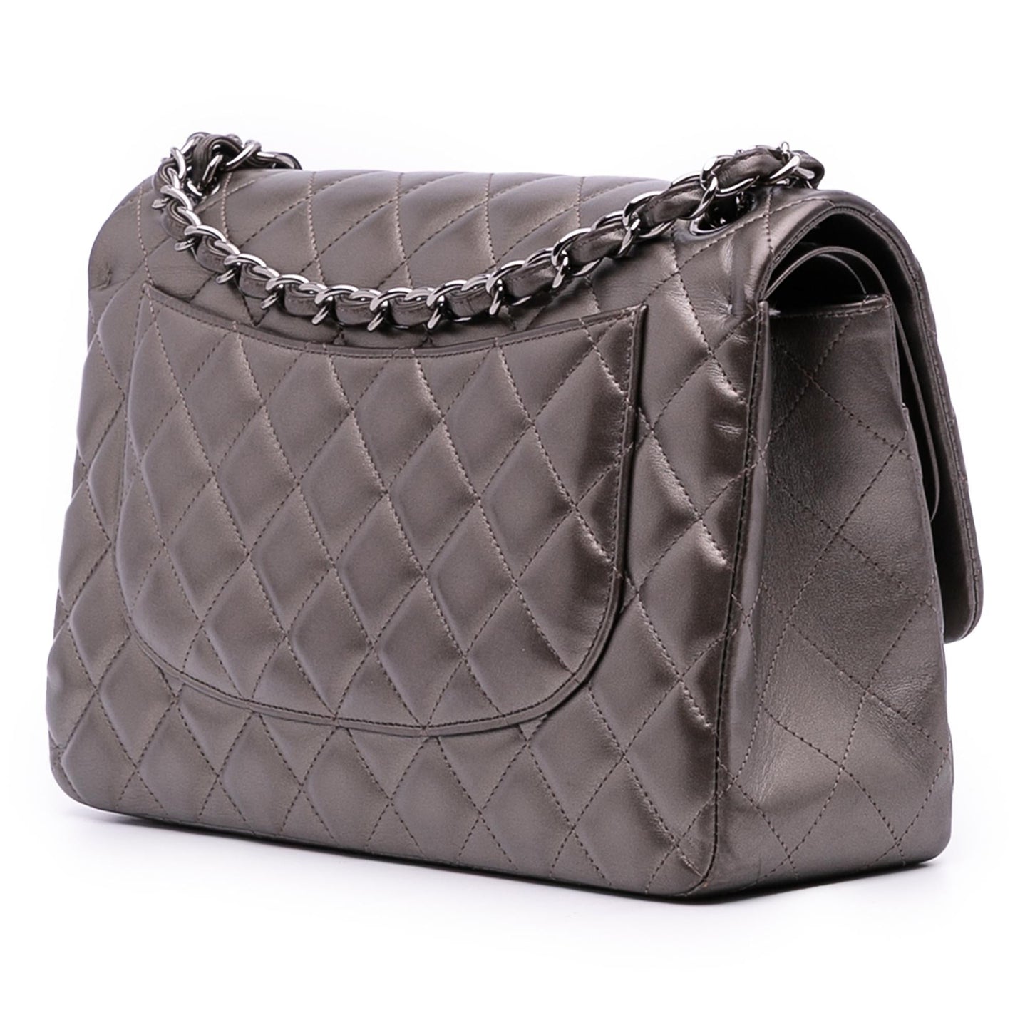 Chanel Gabrielle Lambskin Grey Shoulder Bag Style 2