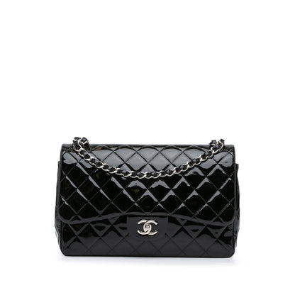 Chanel Gabrielle Patent Leather Black Shoulder Bag Style 21