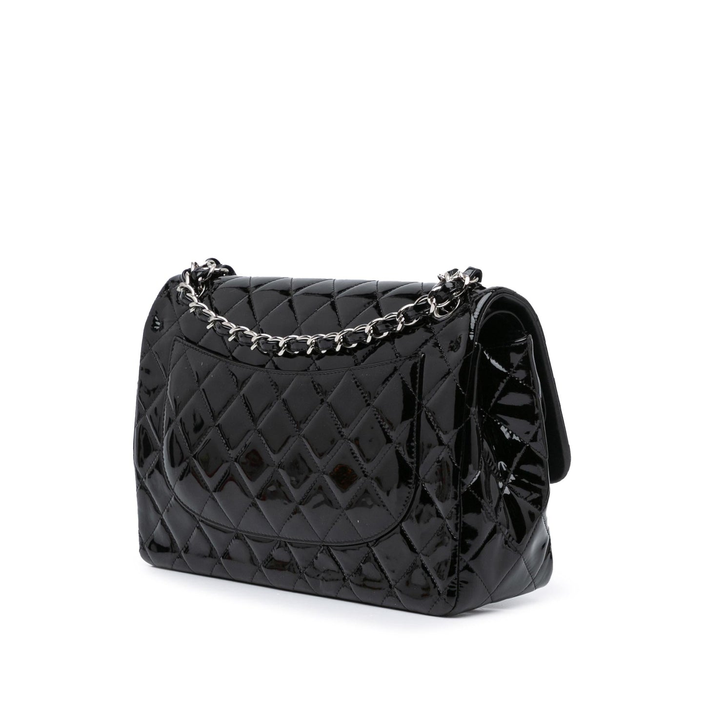 Chanel Gabrielle Patent Leather Black Shoulder Bag Style 21