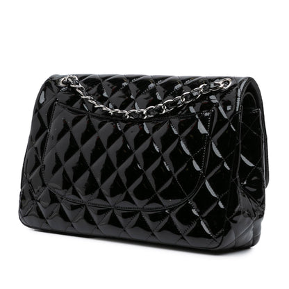Chanel Gabrielle Patent Leather Black Shoulder Bag Style 10