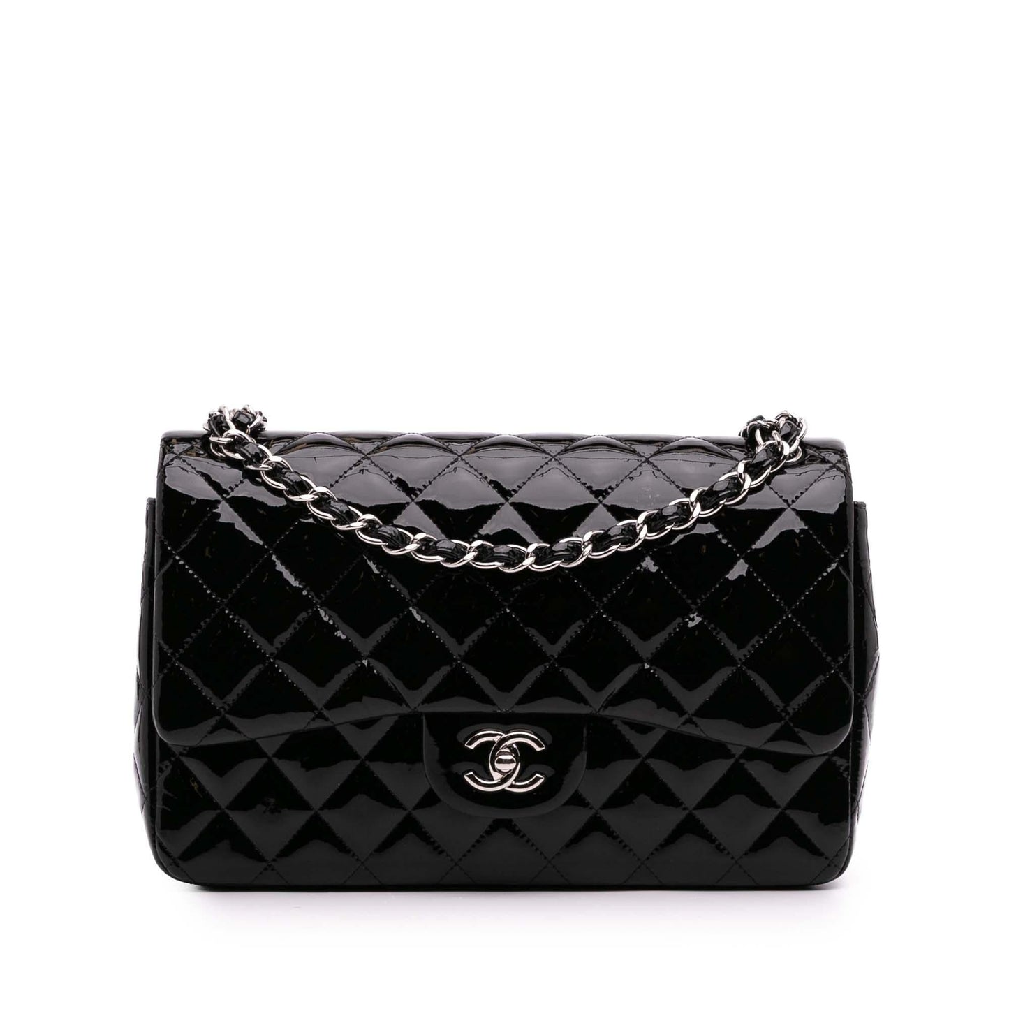 Chanel Gabrielle Patent Leather Black Shoulder Bag Style 3