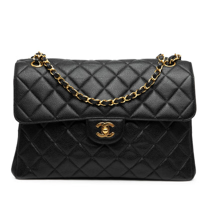 Chanel Jumbo Quilted Caviar Double Sided Flap