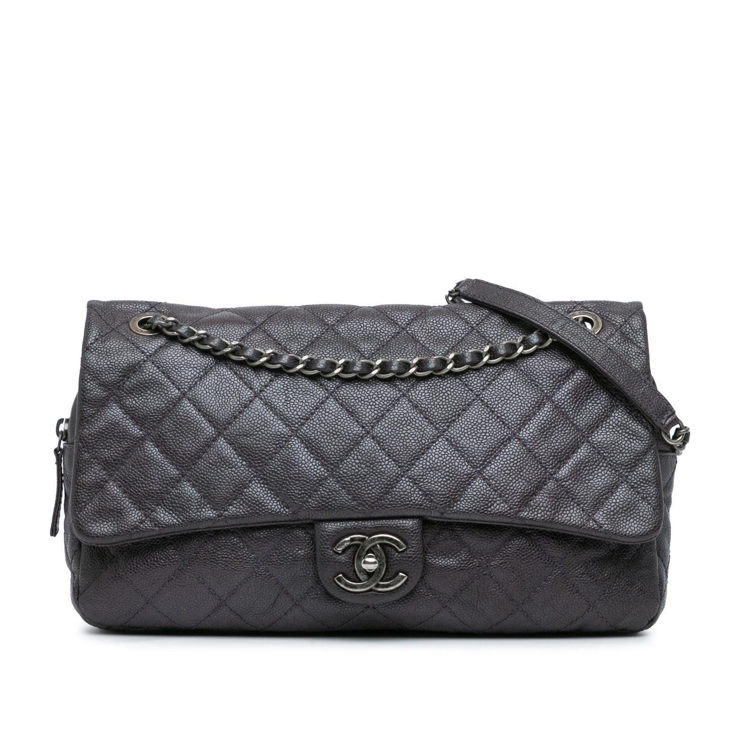 Chanel Gabrielle Caviar Grey Shoulder Bag Caviar