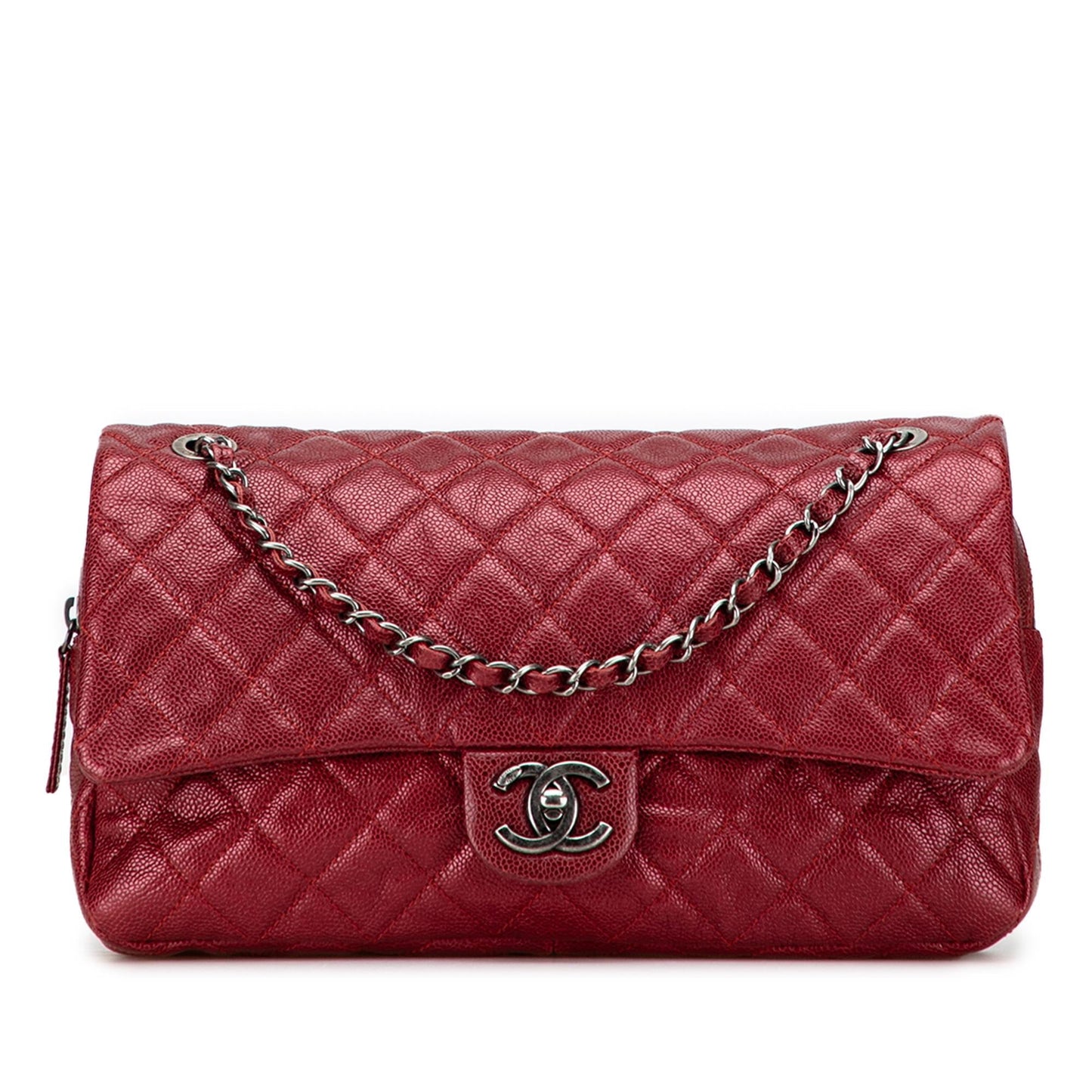 Chanel Gabrielle Caviar Red Shoulder Bag Caviar