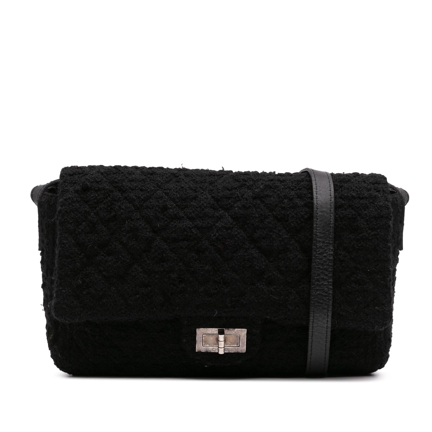 Chanel Jumbo Reissue 2 55 Quilted Tweed Easy Messenger Flap