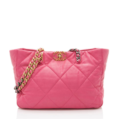 Chanel Gabrielle Lambskin Gold Tote Bag