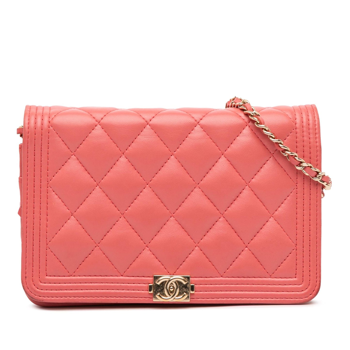 Chanel Boy Lambskin Pink Crossbody