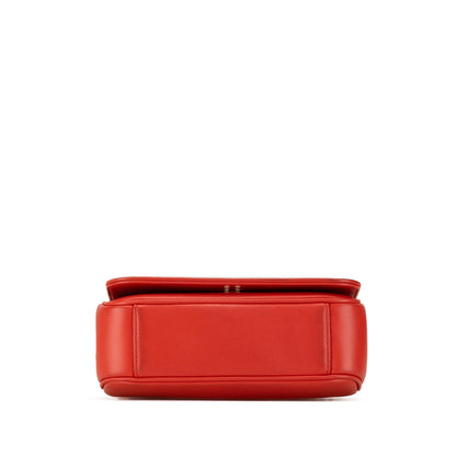 Chanel Gabrielle Lambskin Red Shoulder Bag Style 18