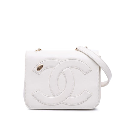 Chanel Gabrielle Lambskin White Shoulder Bag Style 5