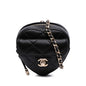 Chanel Lambskin Cc In Love Heart Necklace Bag