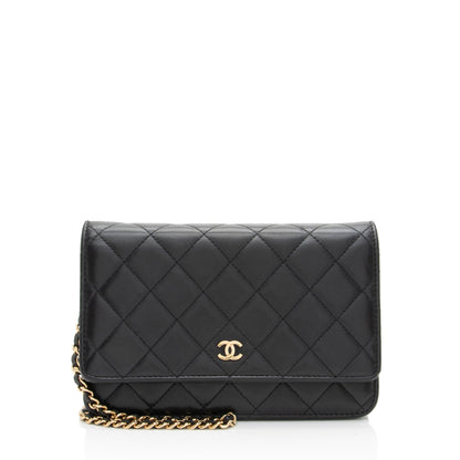 Chanel Lambskin Classic Wallet On Chain