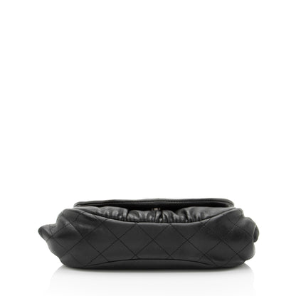 Chanel Lambskin Half Moon Wallet On Chain