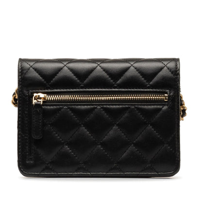 Chanel Gabrielle Lambskin Black Crossbody Style 6