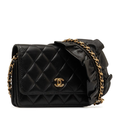 Chanel Gabrielle Lambskin Black Crossbody Style 6