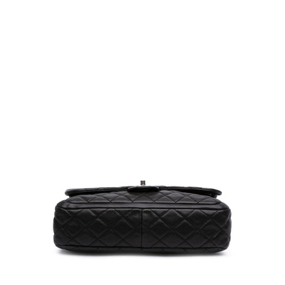 Chanel Large Quilted Caviar Now And Forever Flap