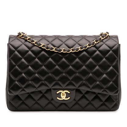 Chanel Gabrielle Lambskin Black Shoulder Bag Style 42