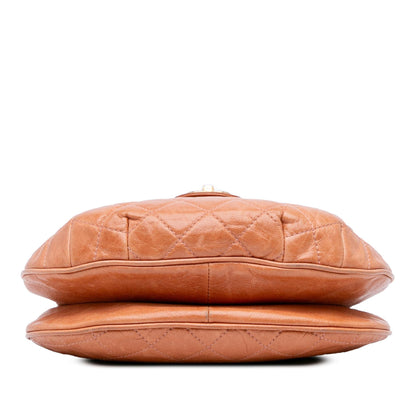 Chanel Medium Aged Calfskin Bubble Cc Flap