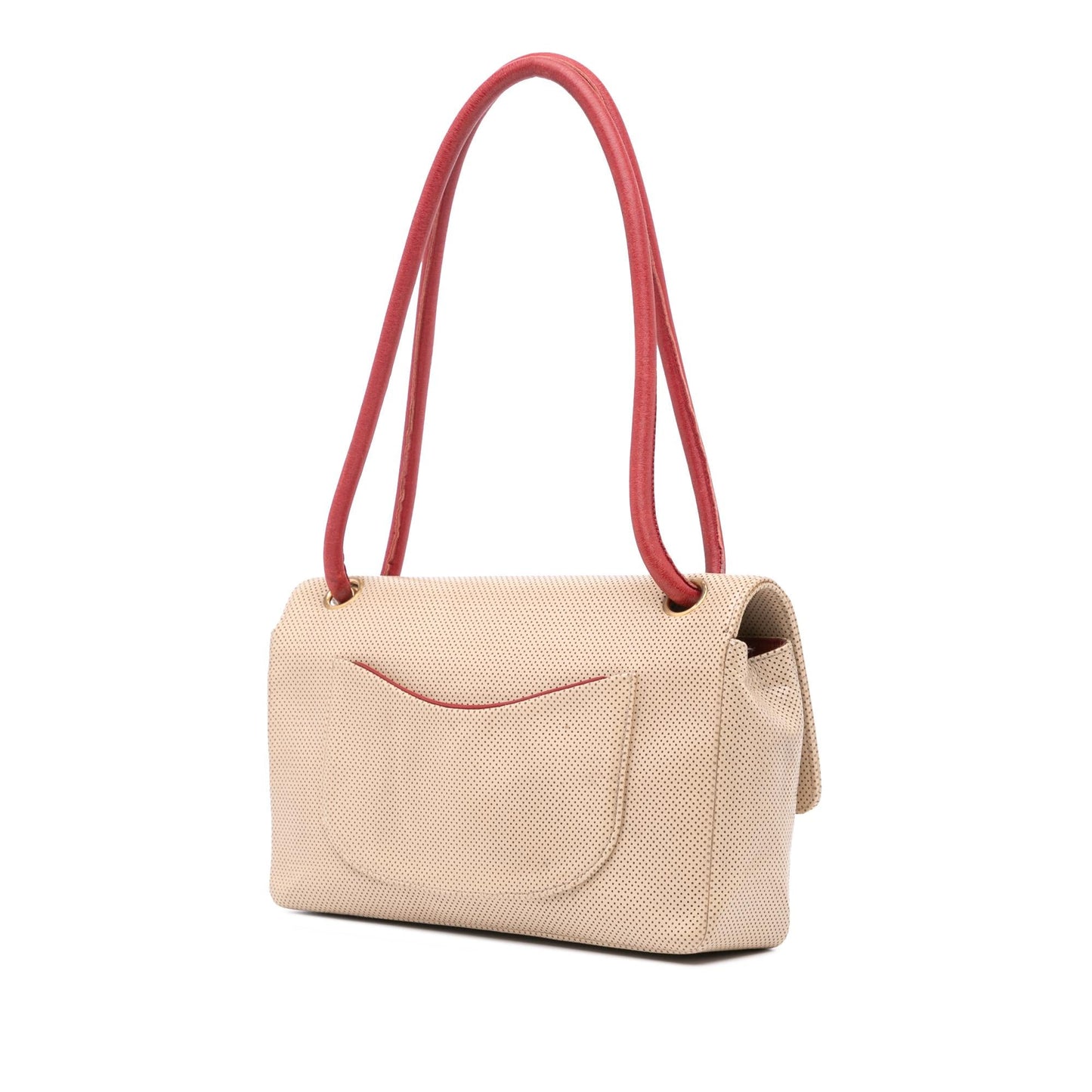 Chanel Medium Cc Perforated Calfskin Single Flap