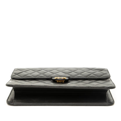 Chanel Medium Cc Quilted Lambskin Single Flap