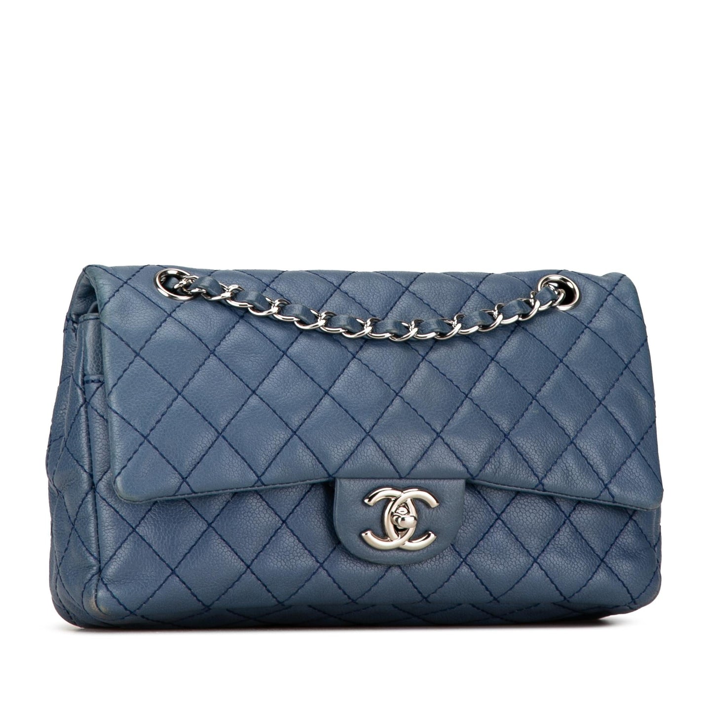 Chanel Gabrielle Caviar Blue Shoulder Bag