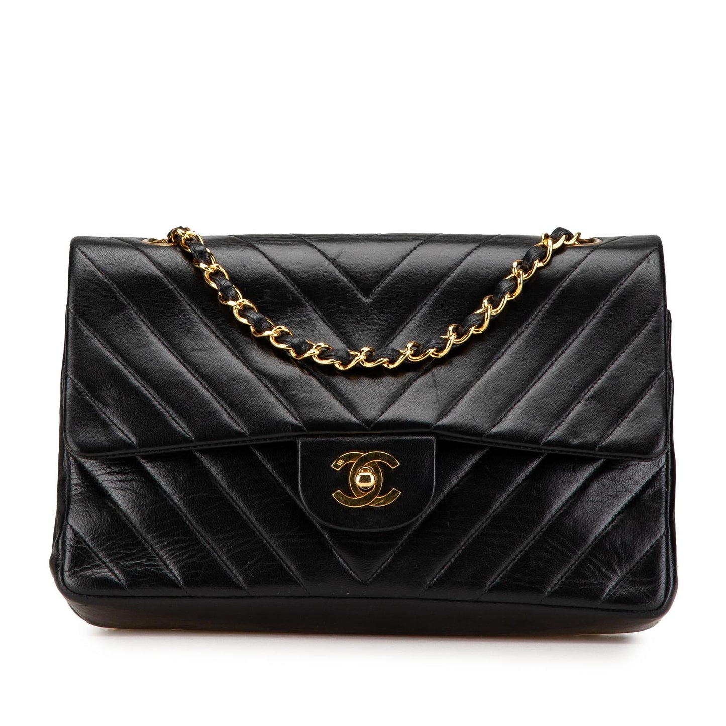 Chanel Gabrielle Lambskin Black Shoulder Bag Style 65