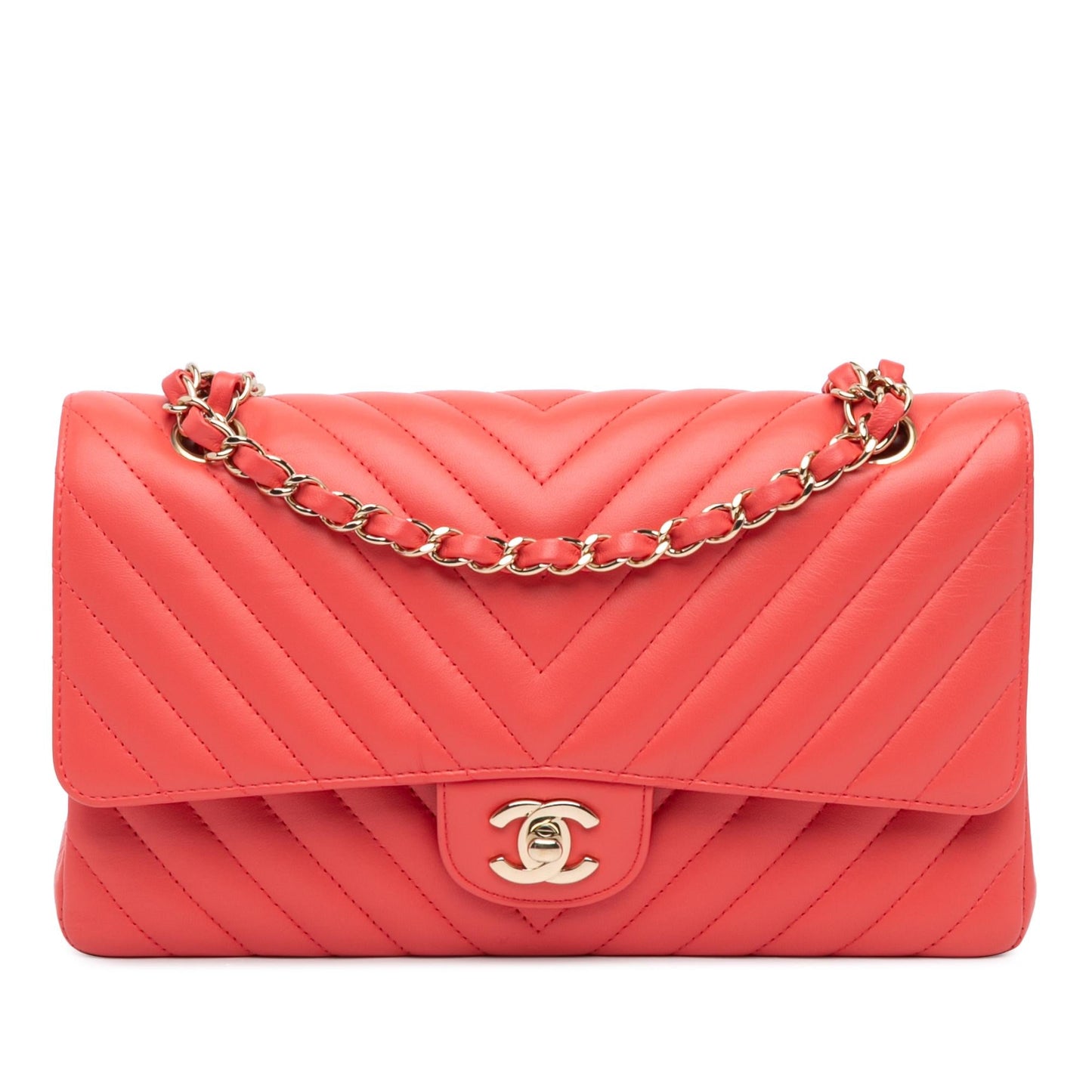 Chanel Gabrielle Lambskin Red Shoulder Bag Style 8