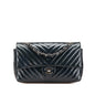 Chanel Gabrielle Patent Leather Blue Shoulder Bag Style 2
