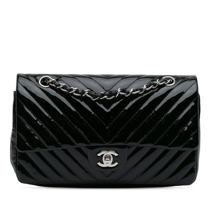 Chanel Gabrielle Patent Leather Black Shoulder Bag Style 22
