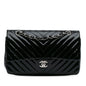 Chanel Gabrielle Patent Leather Black Shoulder Bag Style 22