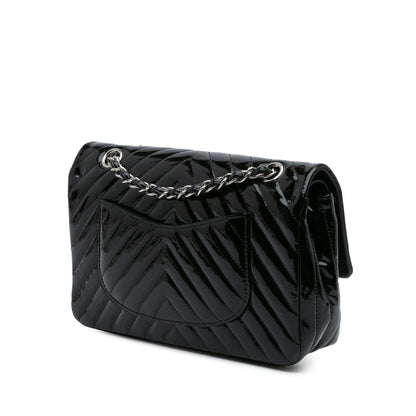 Chanel Gabrielle Patent Leather Black Shoulder Bag Style 22